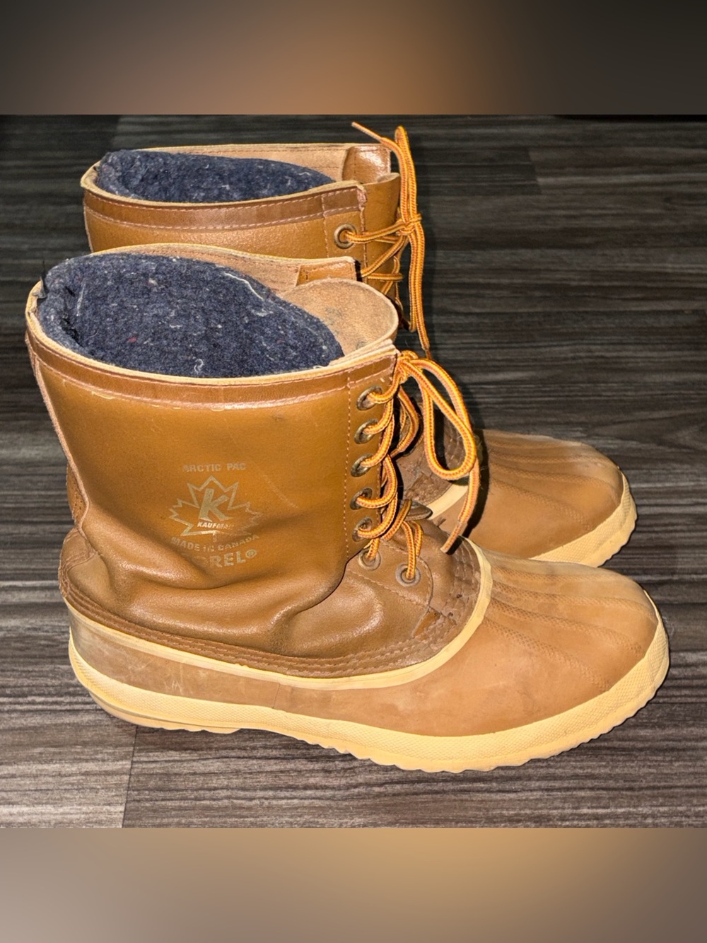 Sorel Men's Tan and Brown Insulated Lace-Up Winter Boots